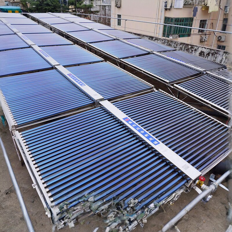 商用太阳能工程联箱酒店集热器不锈钢水箱热水器管空气能太阳能