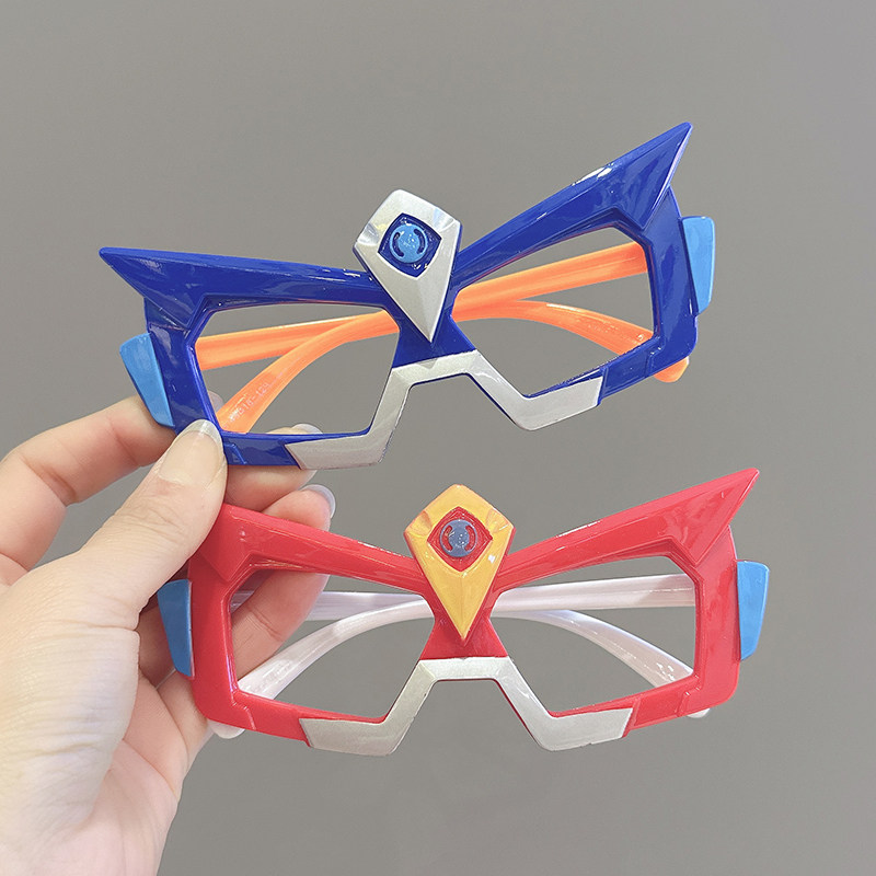 儿童眼镜框男女童可爱卡通钢铁侠无镜片眼镜宝宝个性装饰拍照框架