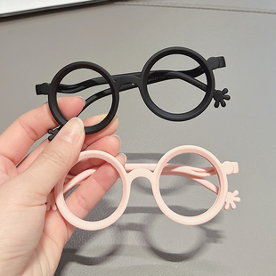 儿童眼镜框无镜片硅胶男女童宝宝玩具眼镜女孩装饰小孩眼镜框架潮