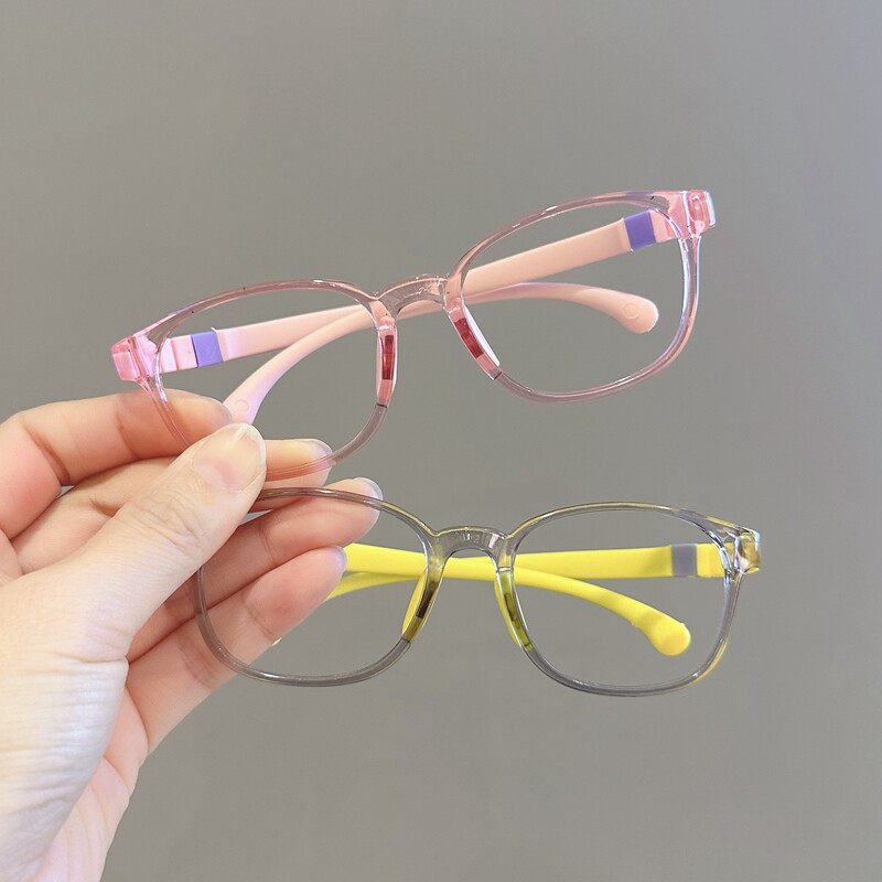 儿童眼镜框男女童时尚硅胶软腿眼镜框架宝宝洋气无镜片眼镜装饰潮