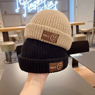 韩系宝宝毛线帽子儿童秋冬个性 百搭凹造型瓜皮帽 地主帽男女童春季