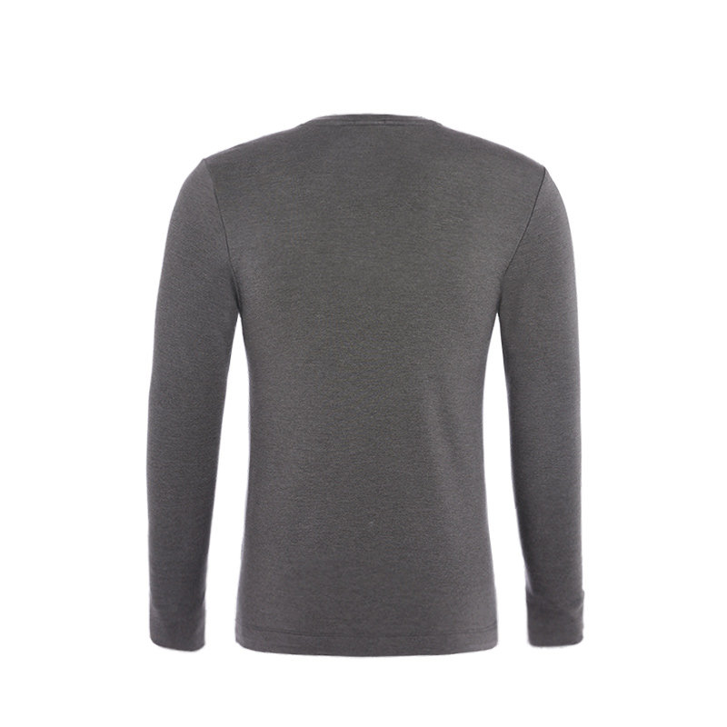 MR. AIMERS NEW AUTUMN AND WINTER MENS SLIM WOOL DOUBLE-LAYER PADDED V-NECK PROTECTIVE TOP NS72C942