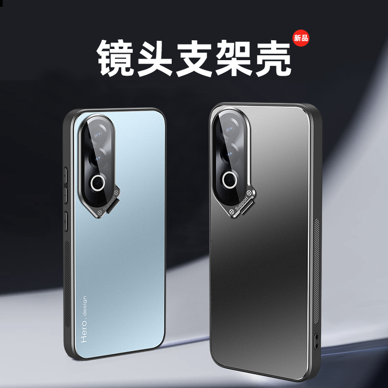 适用于oppok12手机壳防摔K12x 5G带镜头膜保护套OPPO内置磁吸片K12Plus一体支架K12S男女新款微磨砂金属外壳