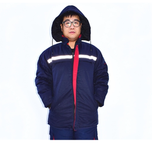 船厂棉袄 带帽子棉衣工作棉袄 冬季加厚工装室外维修施工挡风棉袄