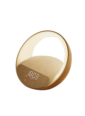 24年跨境新款多功能无线充时钟唤醒灯蓝牙音箱无线快充氛围灯音箱