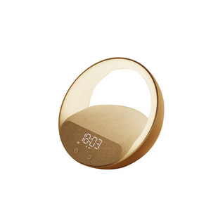 24年跨境新款多功能无线充时钟唤醒灯蓝牙音箱无线快充氛围灯音箱