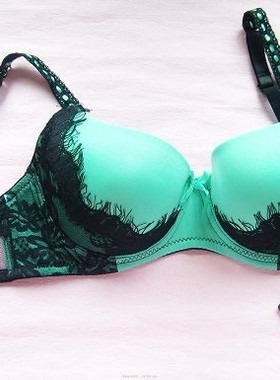 出口红色绿色绿蕾丝小码文胸定型上推聚拢性感内衣70C75B80A80B