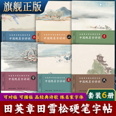 成人学生钢笔书法字帖行楷练字帖基础练习字帖读写书籍 风花雪月山水 旗舰正版 田英章田雪松硬笔字帖：中国绝美古诗词全套6册