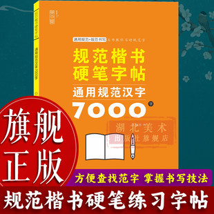 【旗舰正版】规范楷书硬笔字帖：通用规范汉字7000字 成人学生练字帖灰色描临字体 钢笔楷书书法练字帖基础练习字帖读写图书籍