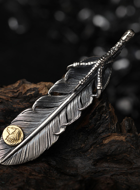 吊坠项链灵作银饰羽毛