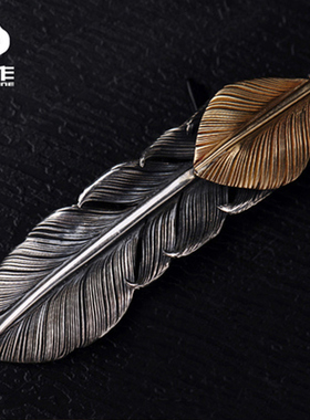 灵作银饰狗熊爸上金纯银羽毛