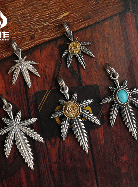 灵作银饰情侣925银18k金大小枫叶