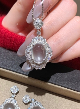 多款天然高冰水沫玉吊坠通体s925银新中式高级感轻奢珠宝