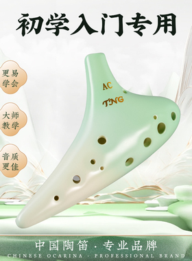 tng陶笛 12孔AC调初学者专业演奏型乐器小学生专用十二孔中音C调
