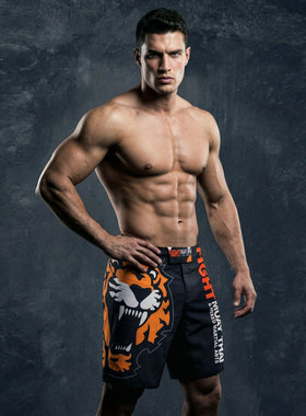 MMA搏击运动老虎播求短裤UFC格斗训练散打健身柔术泰拳击武林风夏