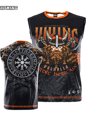 MMA搏击格斗无袖背心UFC速干训练男女T恤泰拳击服健身衣运动比赛