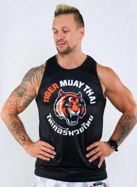 老虎泰拳TIGER MUAY THAI拳击服搏击背心MMA格斗健身训练速干运动