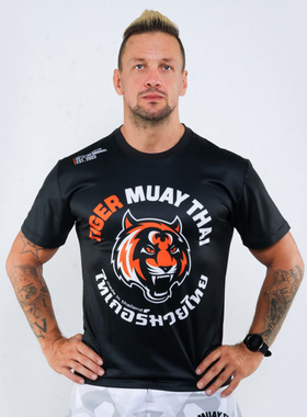 老虎拳馆MMA泰拳搏击TIGER格斗MUAY THAI运动健身训练定制短袖T恤