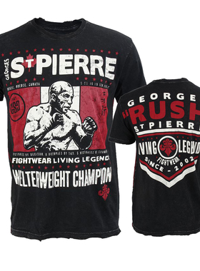 短袖T恤UFC综合格斗MMA搏击运动健身训练跑步泰拳散打肌肉柔术男