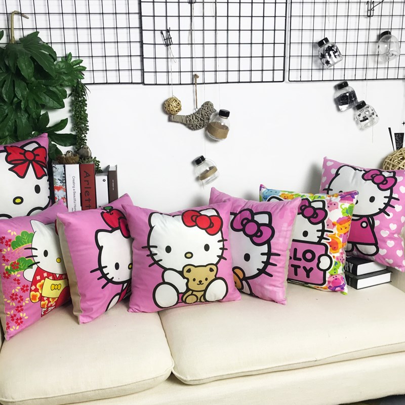 卡通可愛抱枕套不含芯辦公室抱枕凱蒂沙發靠墊女生兒童禮物kt貓在類目 居家布藝, 靠墊/抱枕中 - 來自Buy2taobao.com提供專業的淘寶代購服務