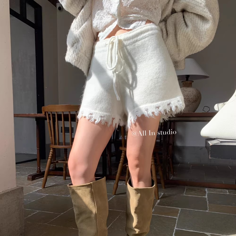 2025冬季新款百搭高腰休闲短裤