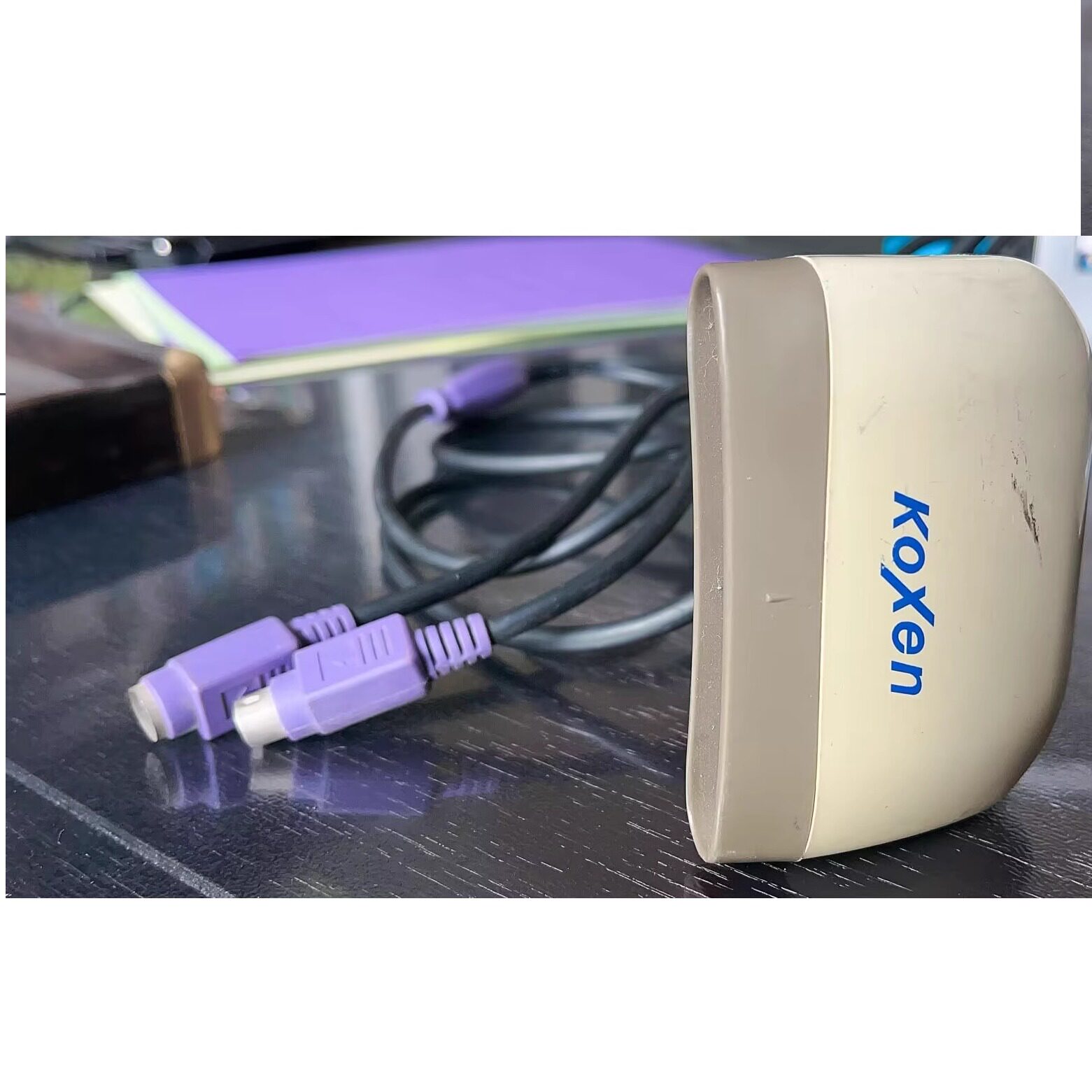 自用闲置 koxen柯迅ps/2接口老式扫码枪出入库采集商品条形码包邮