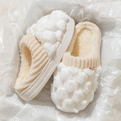 慈溪棉拖鞋女秋冬情侣防滑保暖