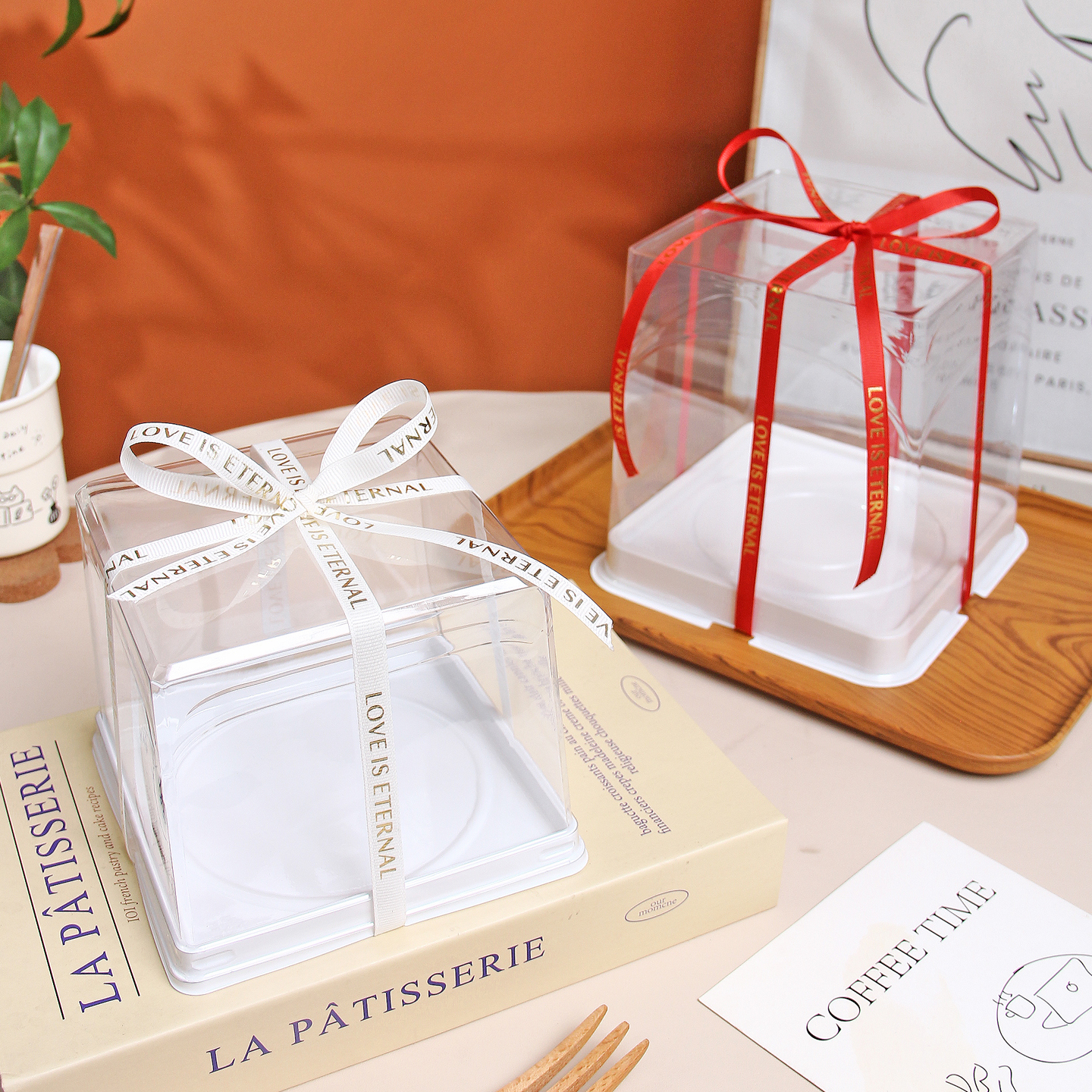 4寸蛋糕盒透明加高5寸加厚烘焙盒