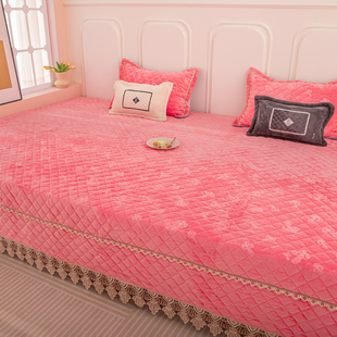 防滑牛奶绒榻榻米垫炕盖防静电火炕加厚土炕床盖炕毯冬季定制直边