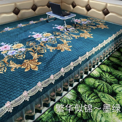 大炕垫牛奶绒防滑炕毯榻榻米专用罩铺炕褥子床单4m床盖土炕裙卡通