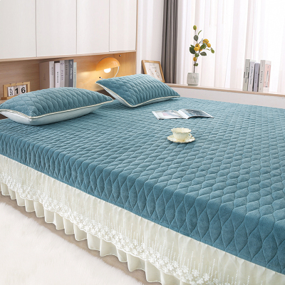 2025新款防滑牛奶绒纯色大炕垫床盖火炕盖毯榻榻米垫专用床单冬季