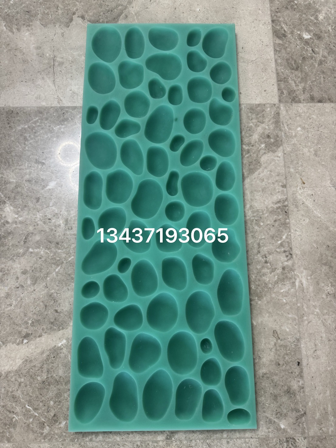 水泥鹅卵石压花墙面地面硅胶模具 1米×40厘米×3厘米定制硅胶模
