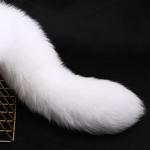 天然狐狸毛尾巴又大又软可拆卸