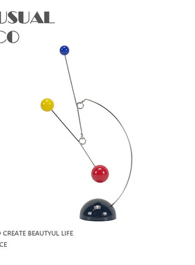 北欧风彩色球平衡儿童房摆件