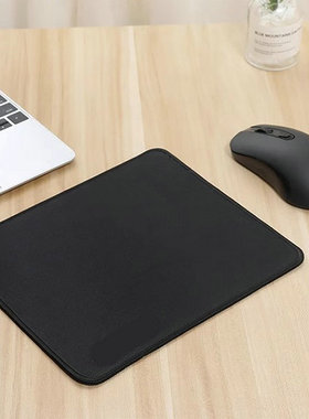 黑色鼠标垫中号简约加密锁边网吧笔记本电脑办公装机配送键盘搭配