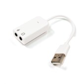 免驱7.1带线USB声卡3.5电脑音频话筒外置转接头麦克风耳机转换器