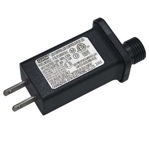 LED彩灯电源插头30V 0.12A圣诞树灯电源适配器国标美规