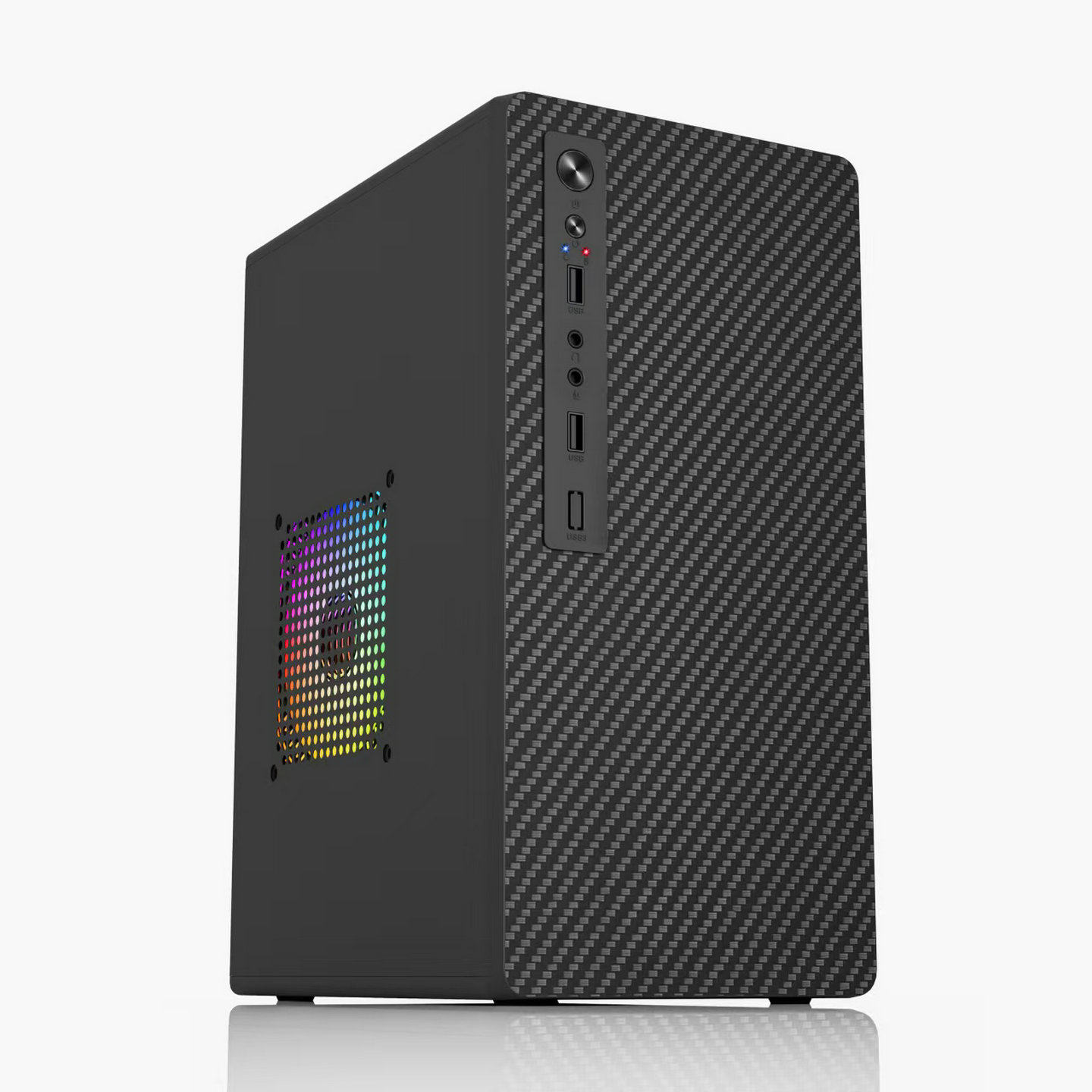 寒风005台式电脑MINI迷你小机箱机遇MATX主板H61办公简易主机外壳