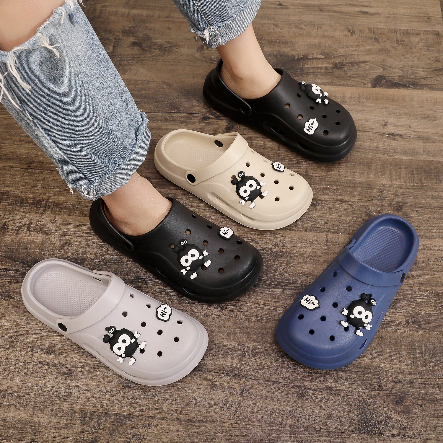 美人桥洞洞鞋男款拖鞋夏季外穿踩屎感凉鞋男士防滑潮流软底沙滩鞋,流行男鞋,洞洞鞋,淘宝优惠券,粉丝福利购,淘宝优惠卷