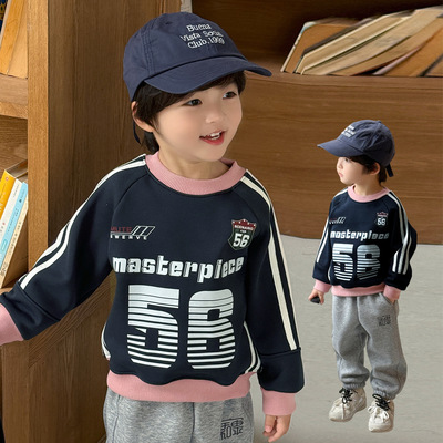 男童加绒卫衣秋冬保暖一体绒上衣2025冬季新款儿童冬装衣服A类