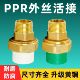 全铜PPR外丝活接水管配件外丝4分20热熔管25太阳能热水器加厚接头