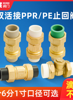 百战阀门PPR止回阀4分20逆止阀6分25立式单向阀1寸32热熔水管水表