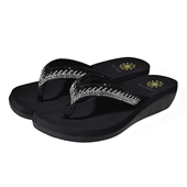 和旭hot 软底防滑坡跟外穿休闲人字拖 轻奢水钻面带 seal夏季 新款