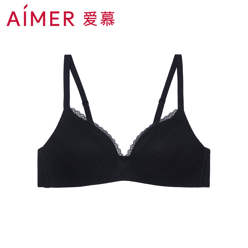 爱慕官方专柜正品内衣 3/4无钢圈薄模杯乳胶柔软聚拢文胸AM175661