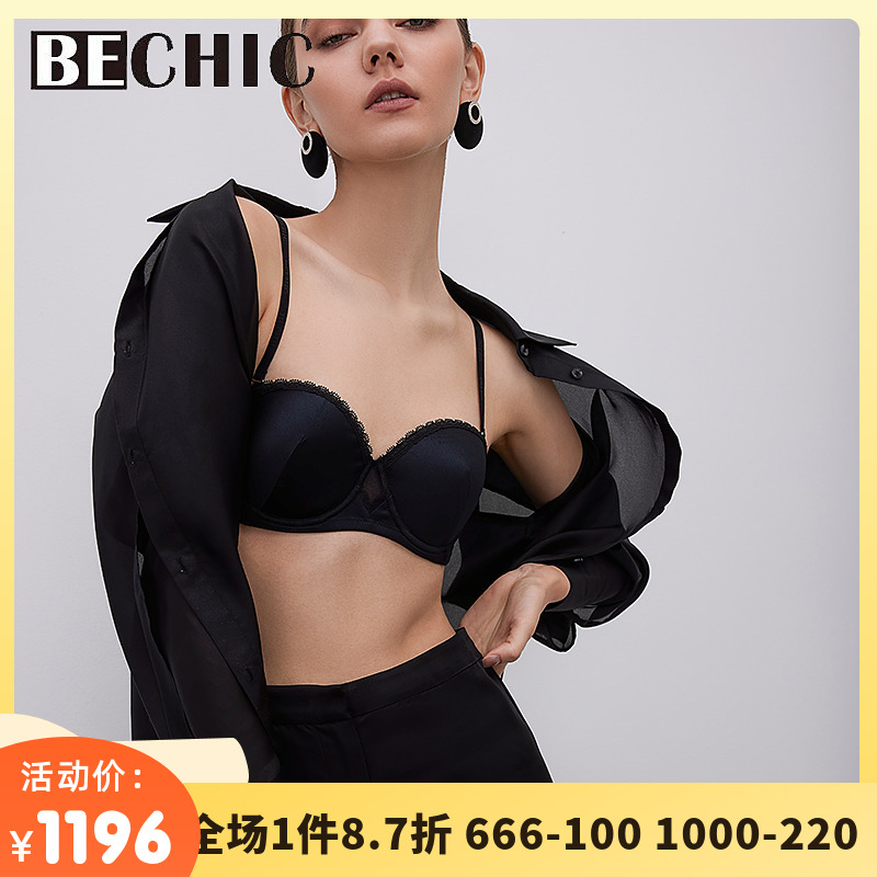 【新品】BeChic不期而遇21/2可摘肩带文胸薄款真丝内衣女BC11BJ1