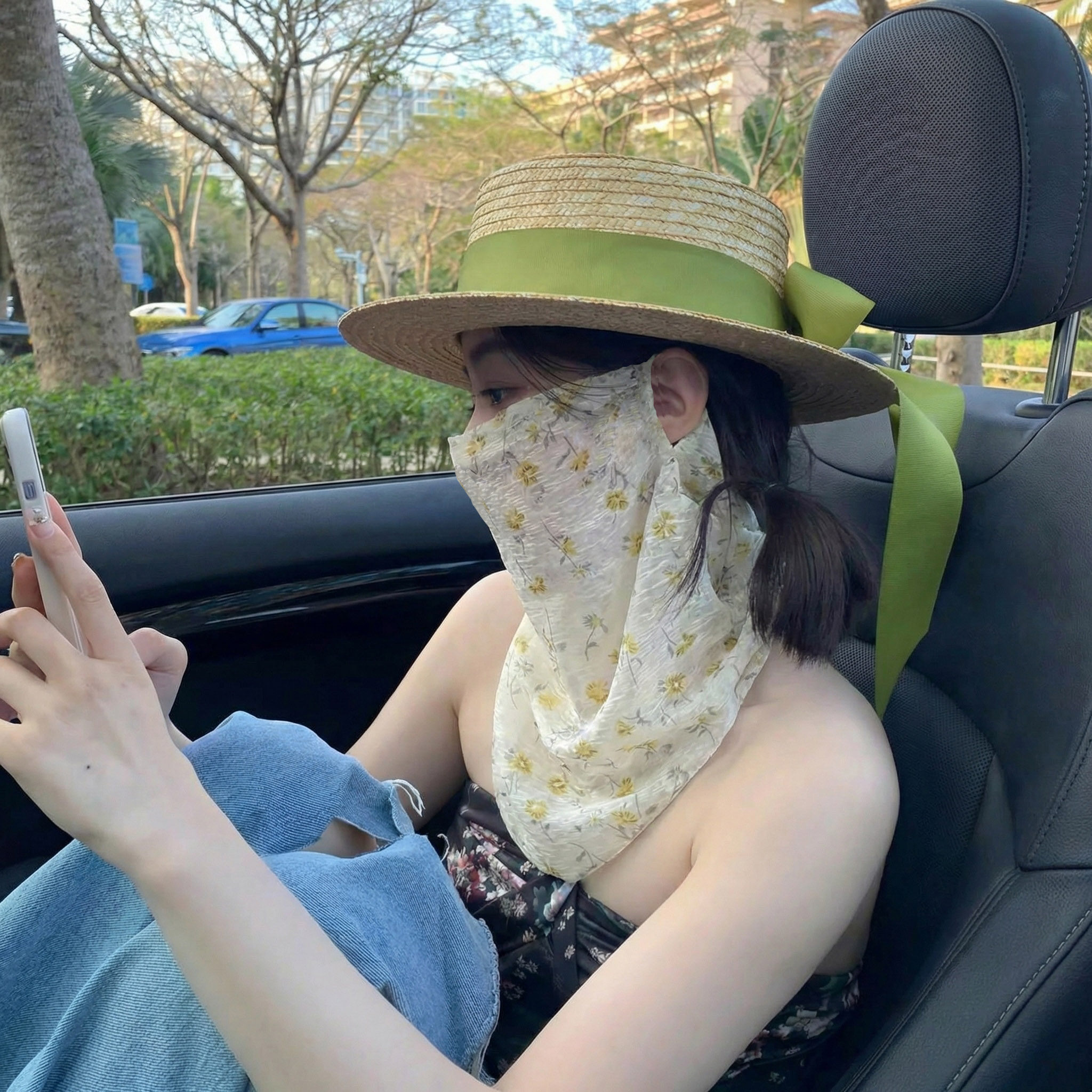 冰丝防晒面罩遮脸围脖