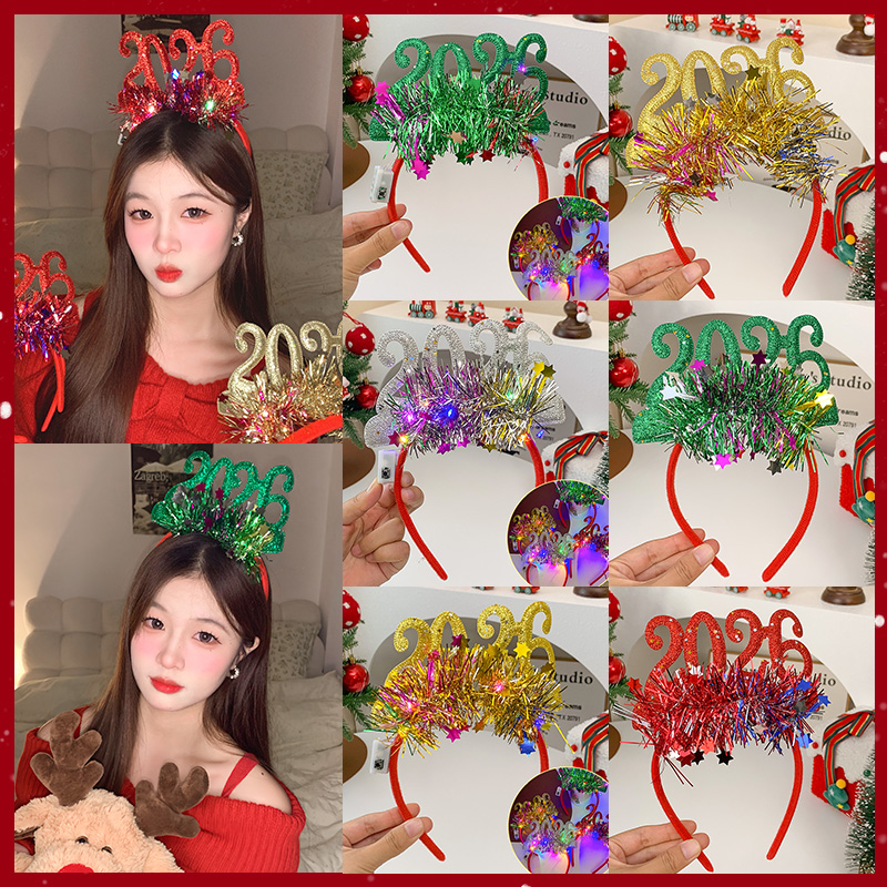 圣诞节头箍发光氛围感儿童节日