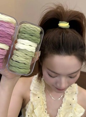 四季加粗简约宽边无接缝发绳女橡皮筋扎头发高弹力耐用感头绳