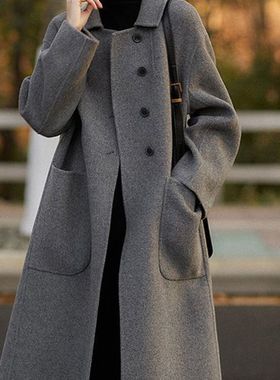 双面羊绒大衣女羊毛反季2025新款流行妈妈时尚外套秋冬毛呢外套