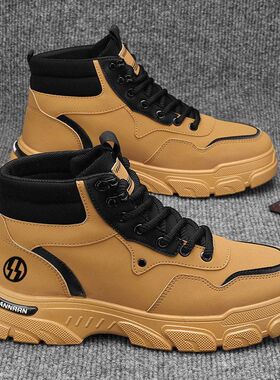 新款马丁靴潮流男士2025厚底工装靴英伦风百搭秋冬时尚通勤工装鞋